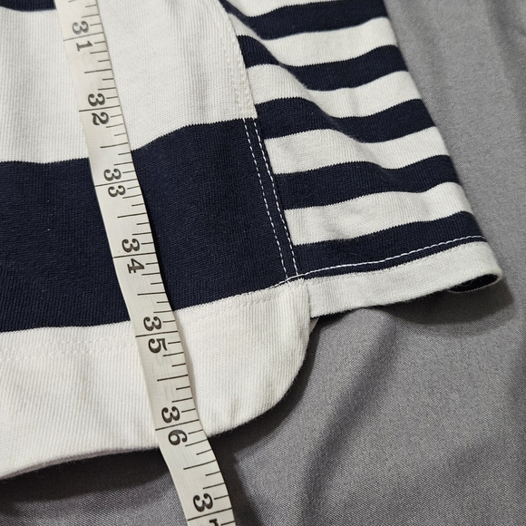 Tommy Bahama Nautical Thera Stripe T-Shirt Dress Pima Cotton Ocean Deep Size XL - Picture 7 of 11